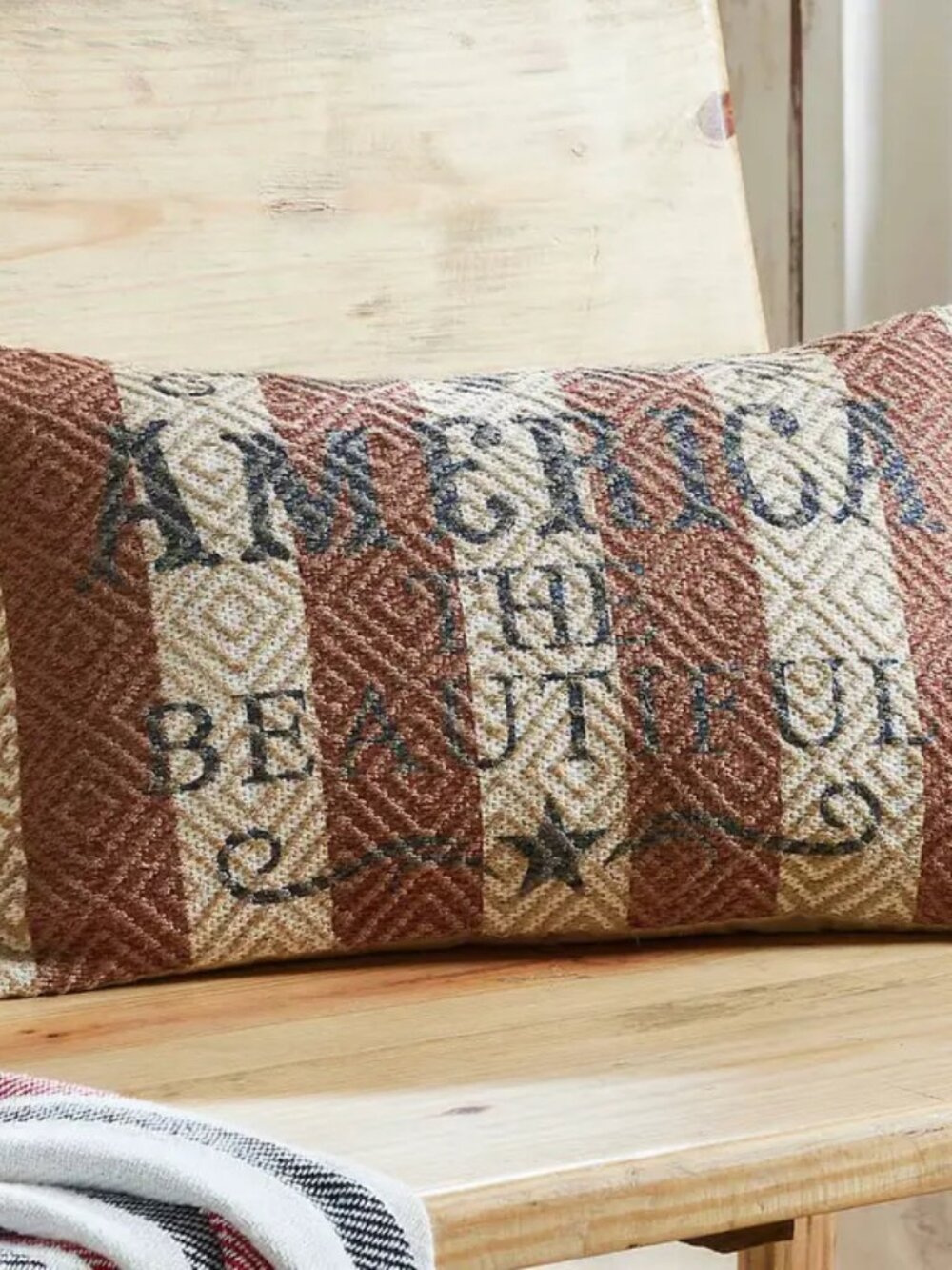 America the Beautiful Pillow 14x22 NEW